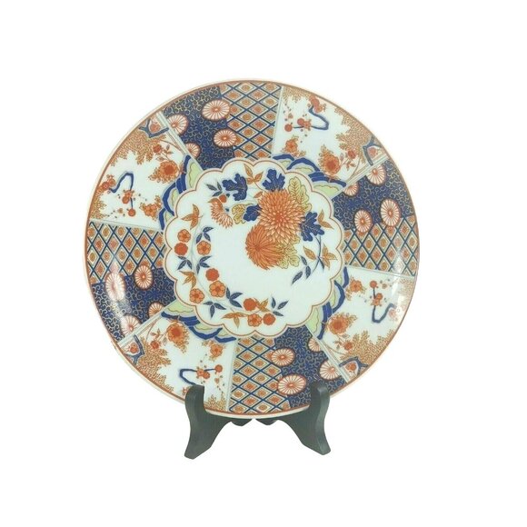 Asian Decor Plate Rep. of China Floral Design Chop Marked - Picture 7 of 7